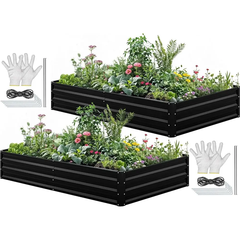Raised Bed Planter Box - Kit de Jardinera Elevada de Acero