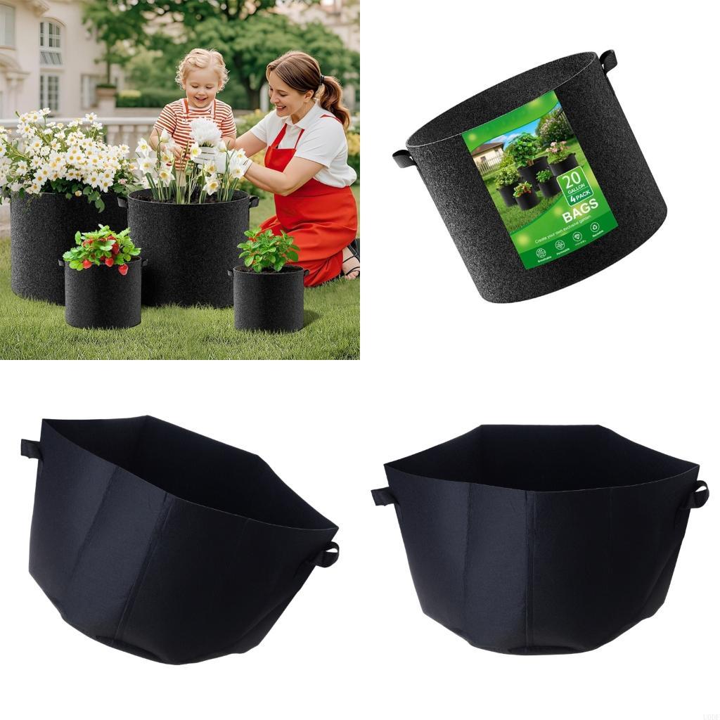 Grow Bags - Bolsas plantación tela premium, materiales espesados,