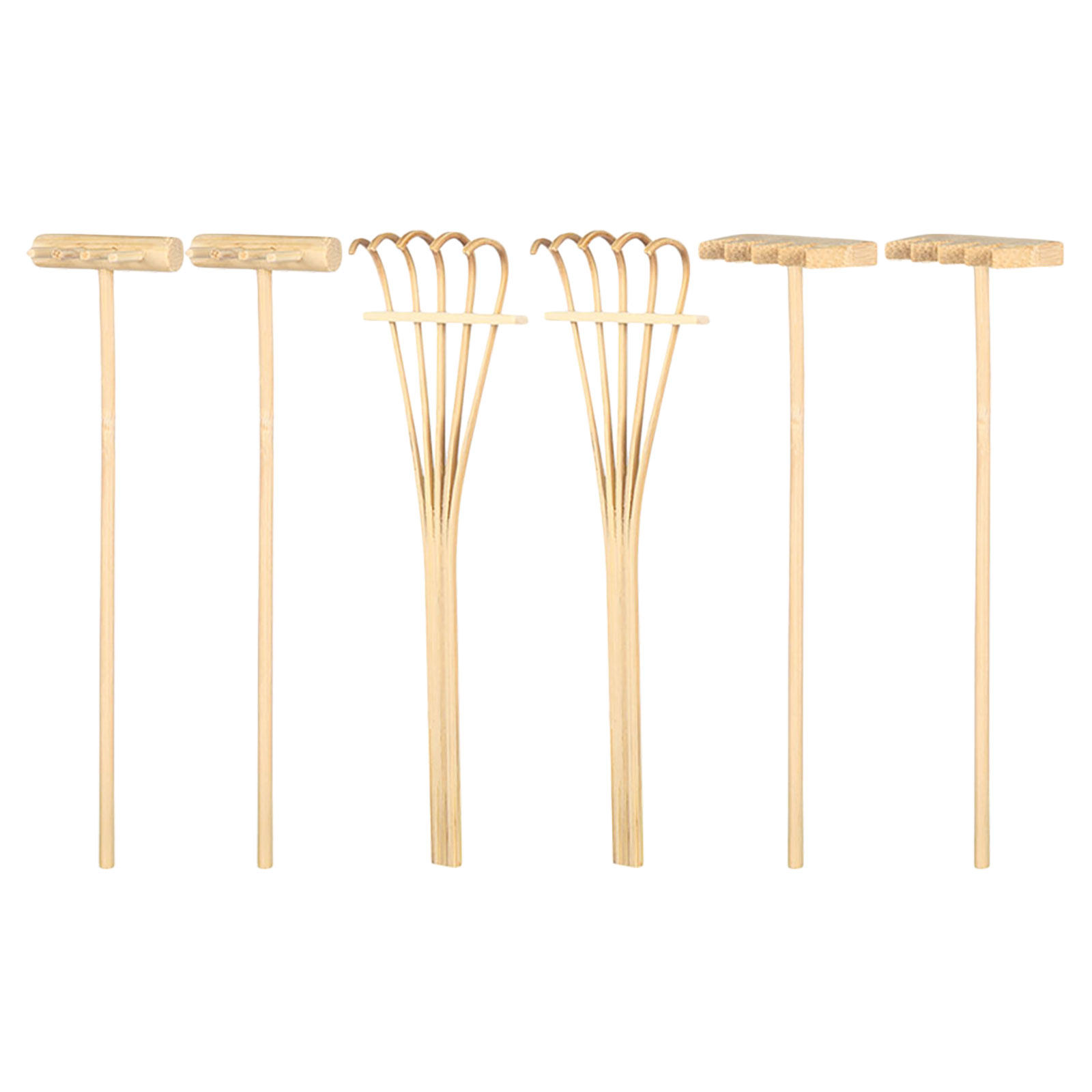 Gardening Tools Rake - Juego de 6 Herramientas de Bambú