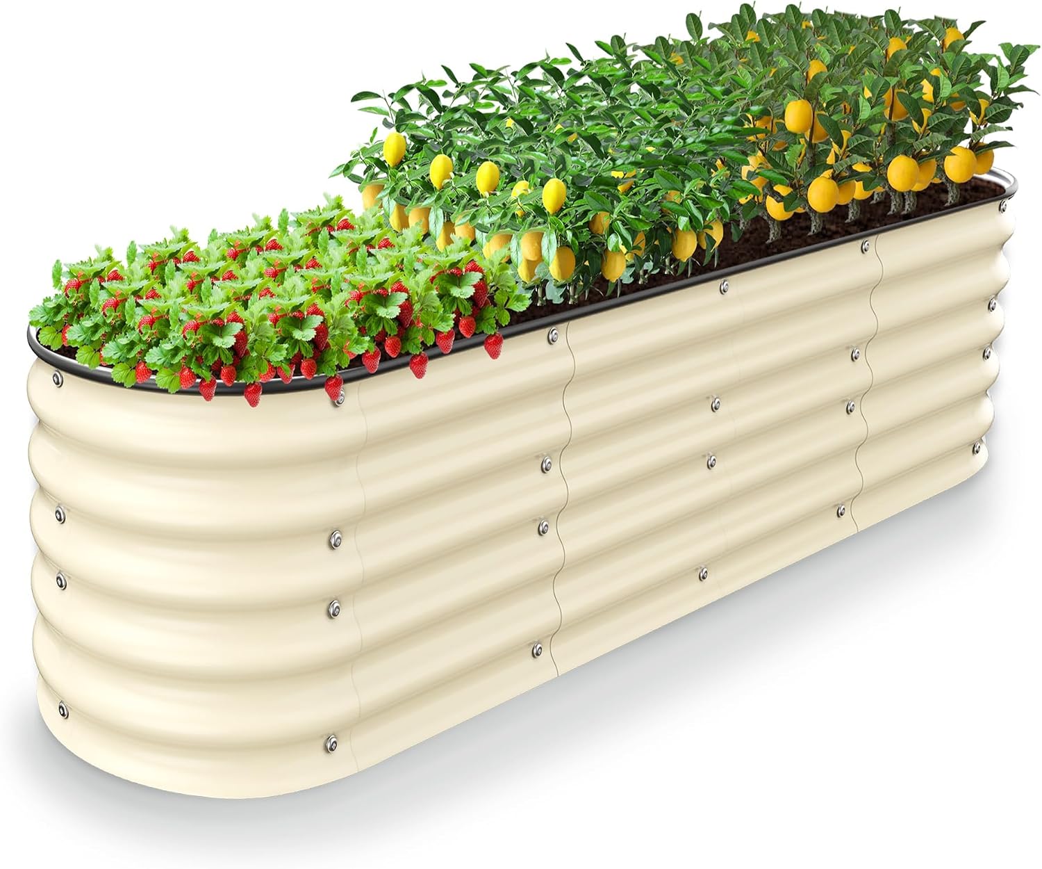 Raised Bed Planter Box - Jardinera Elevada de 8x2x1.4 pies, Galvanizada,