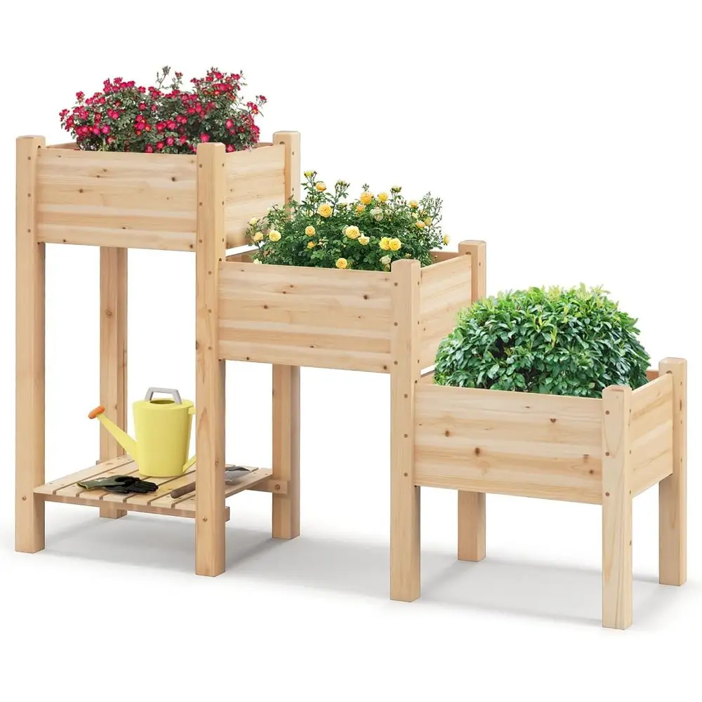 Raised Bed Planter Box - Jardinera Elevada de Madera de 3