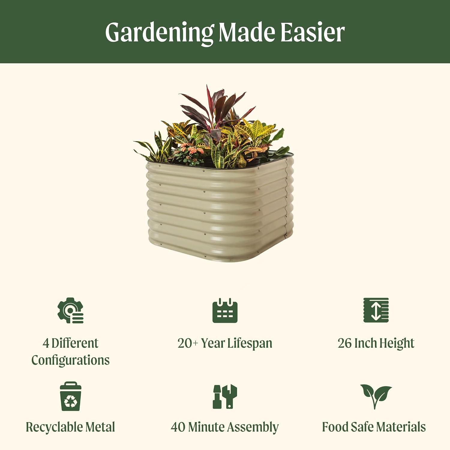 Jardinera Elevada Extra Alta d - Raised Bed Planter Box reseña y precio