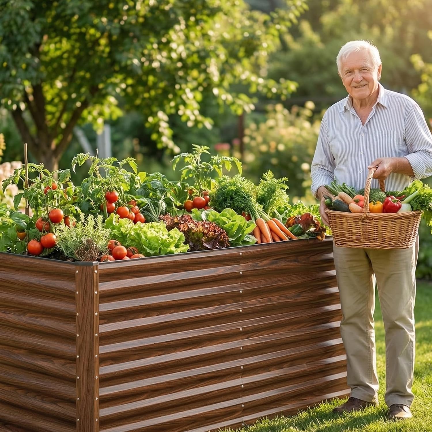 Jardinera Elevada de Acero Gal - Raised Bed Planter Box reseña y precio