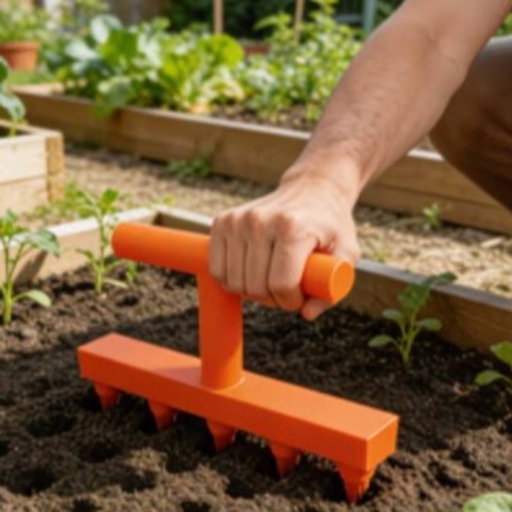 Herramienta manual de perforac - Garden Row Marker reseña y precio