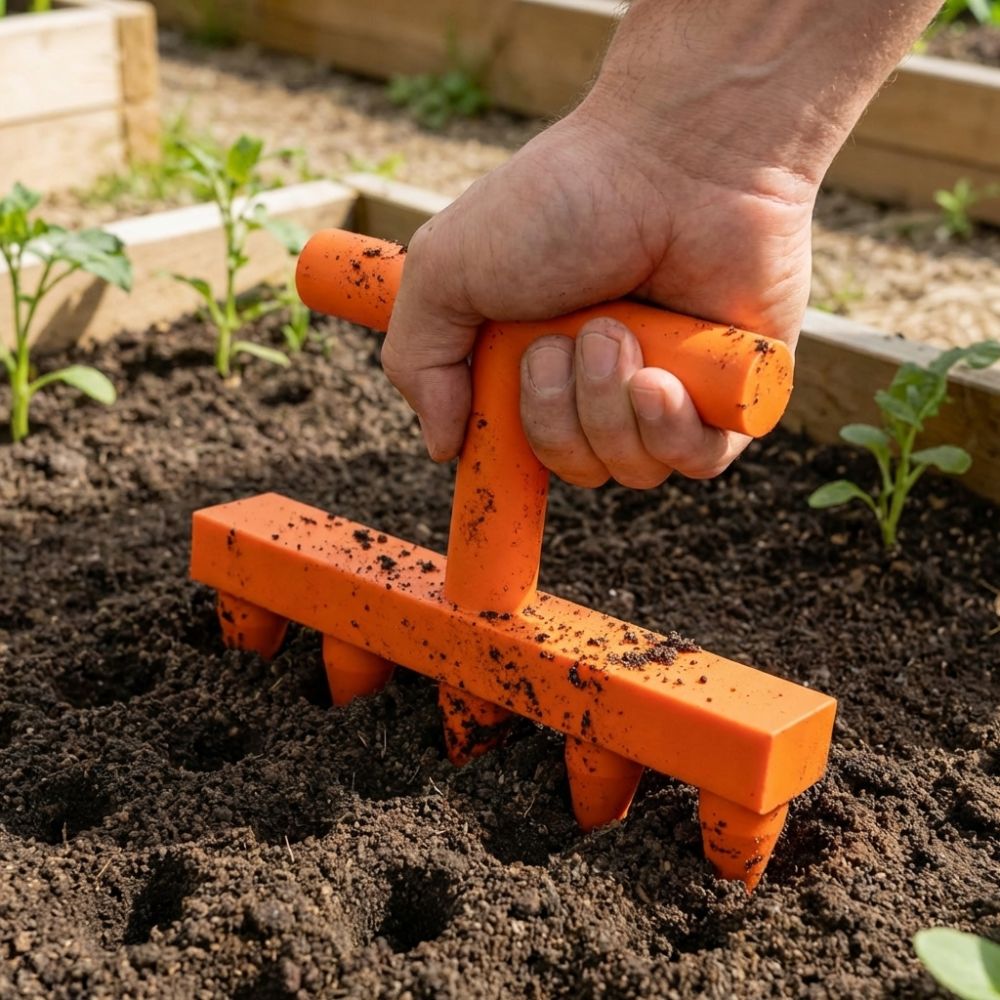 Herramienta manual de perforac - Garden Row Marker reseña y precio