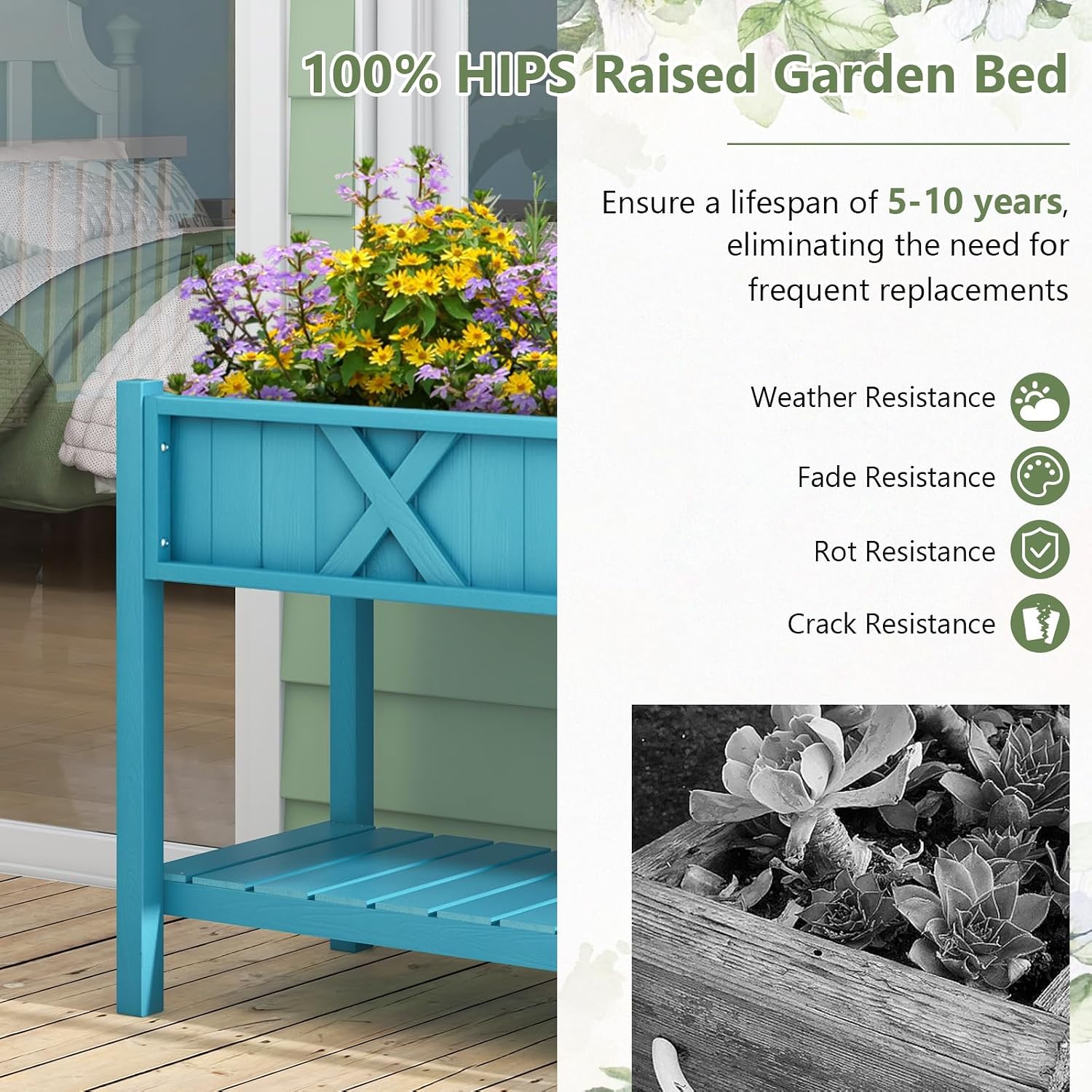 Jardinera elevada con patas, c - Raised Bed Planter Box reseña y precio