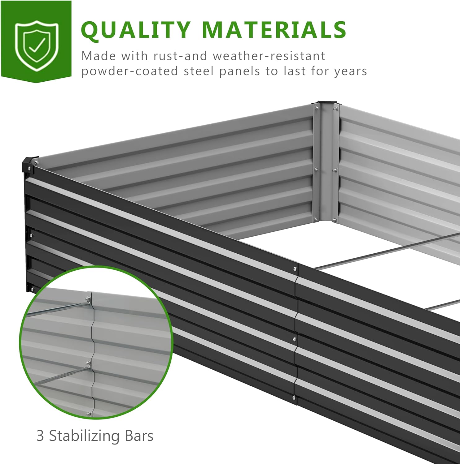 Kit de 2 Macetas Elevadas Galv - Raised Bed Planter Box reseña y precio