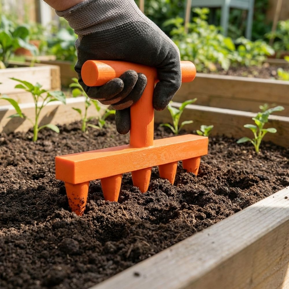 Herramienta Manual de 5 Puntas - Garden Row Marker reseña y precio
