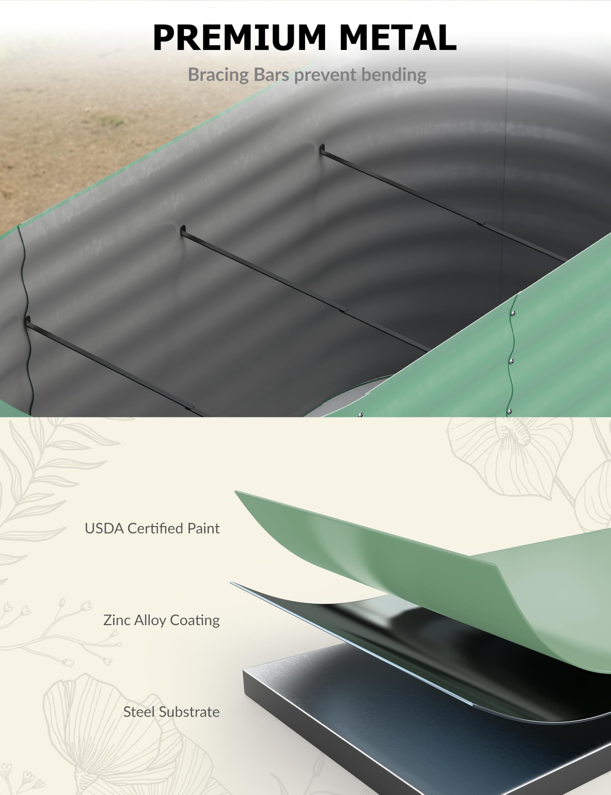 Jardinera Elevada Galvanizada  - Raised Bed Planter Box reseña y precio