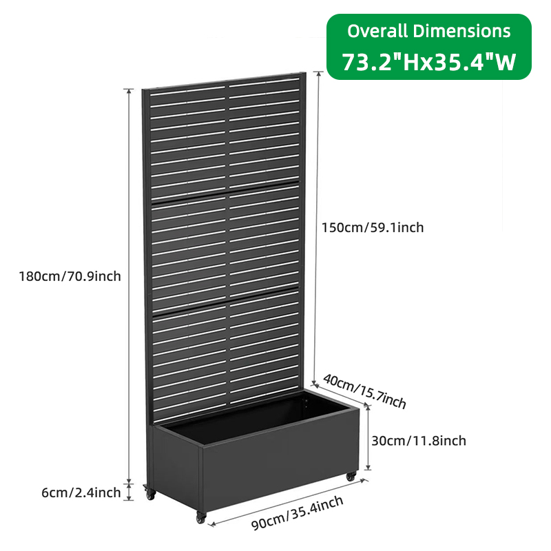 Jardinera con pantalla de priv - Raised Bed Planter Box reseña y precio