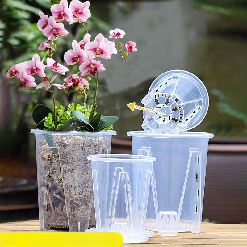 Maceta gruesa de plástico tran - Orchid Potting Mix reseña y precio