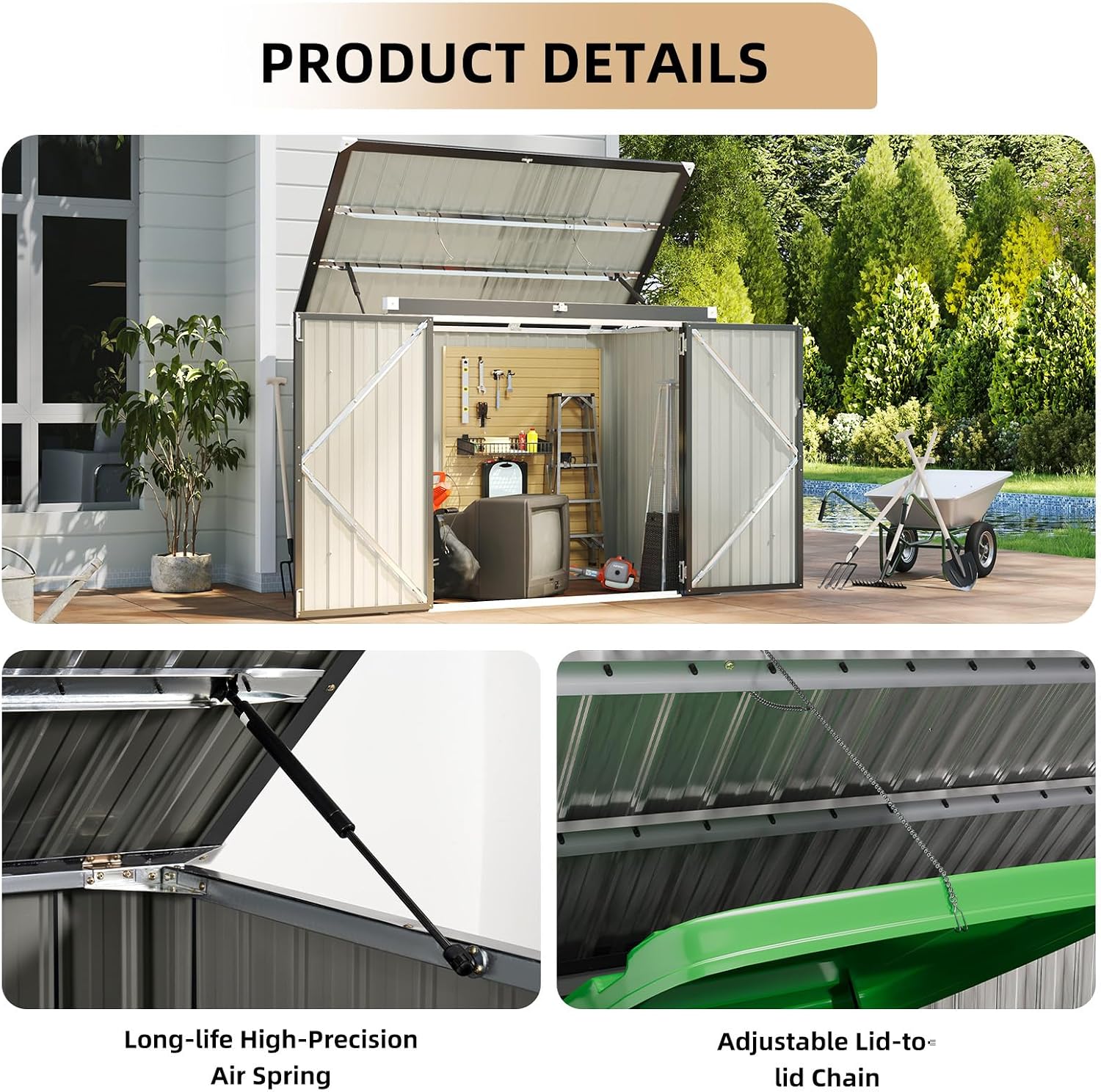 Contenedor de basura para exte - Gardening Tools Organizer reseña y precio