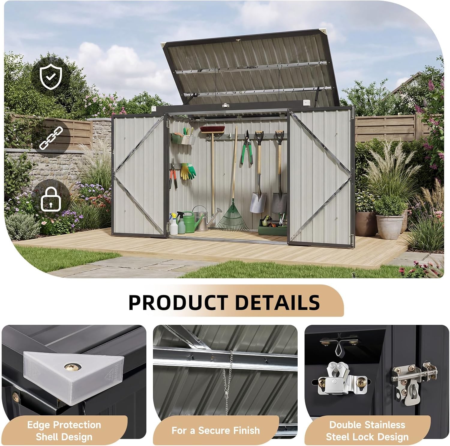 Contenedor de basura para exte - Gardening Tools Organizer reseña y precio
