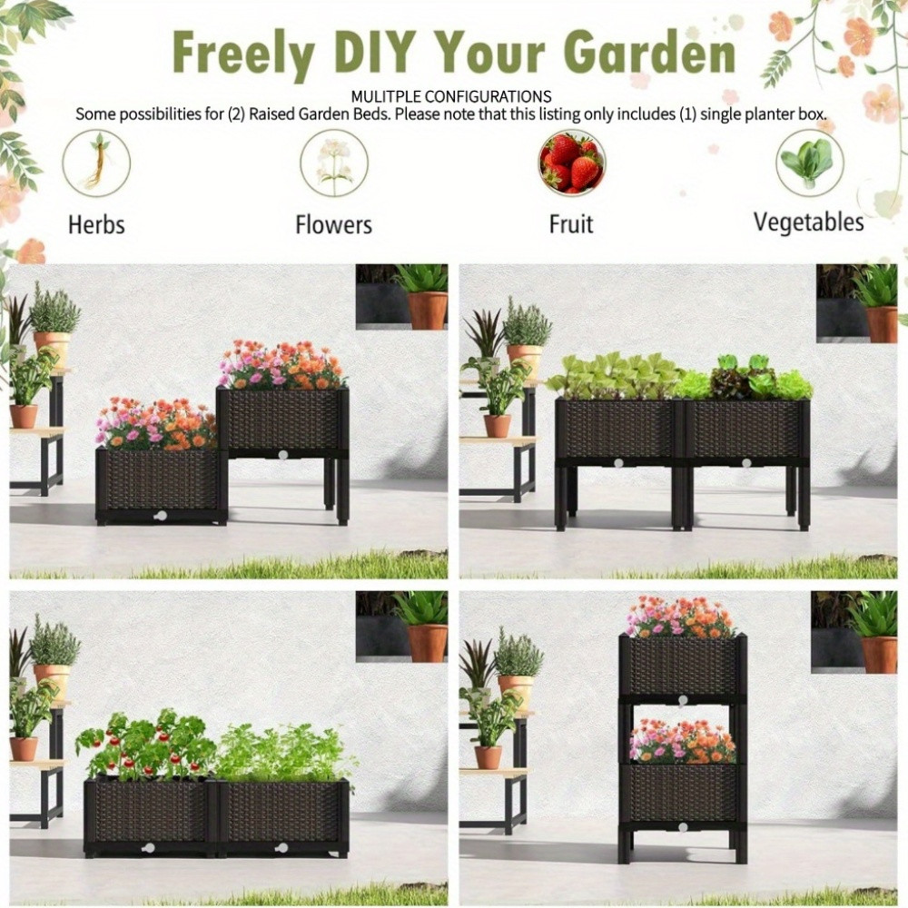 Jardinera Elevada para Jardín, - Raised Bed Planter Box reseña y precio