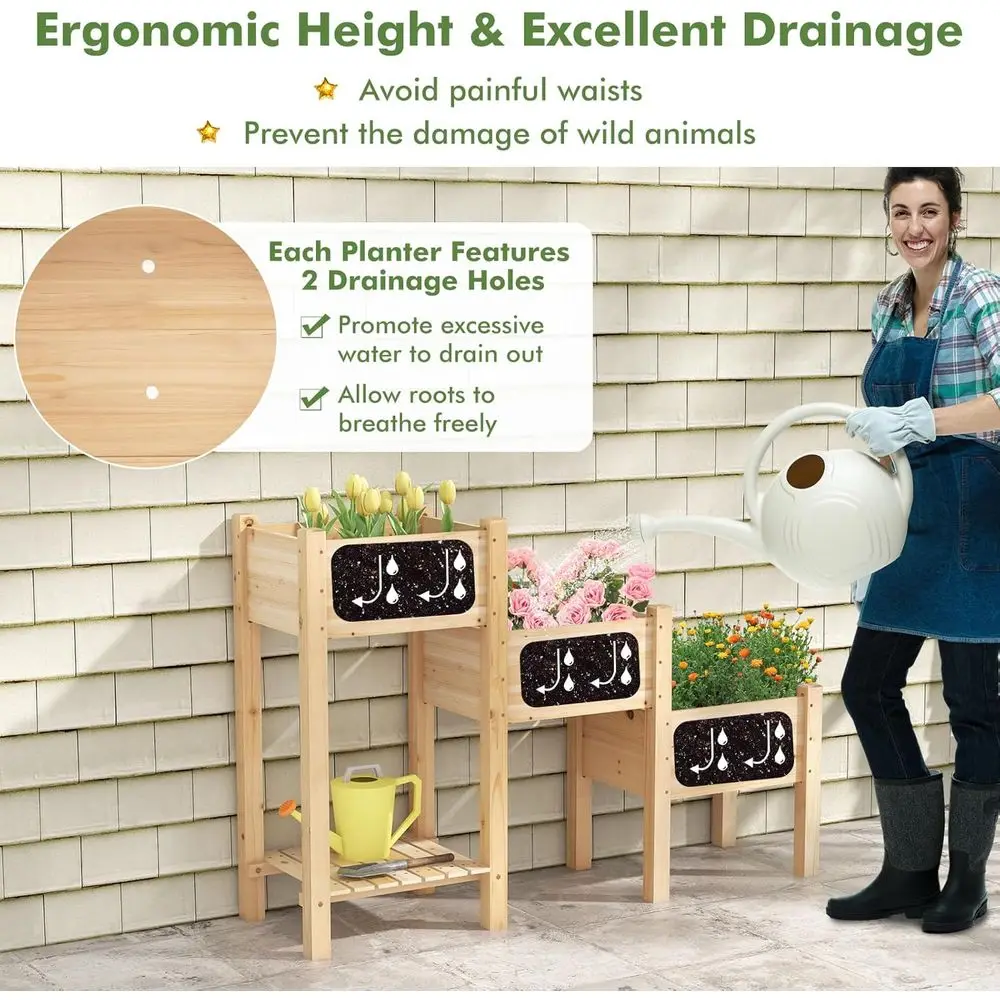 Jardinera Elevada de Madera de - Raised Bed Planter Box reseña y precio